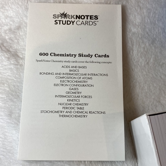 2/$10 NEW Sparknotes Chemistry Study Cards 600 cards - Picture 3 of 3